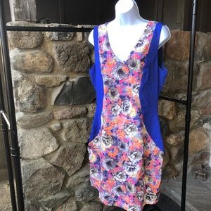 Blue Side Panel Dress